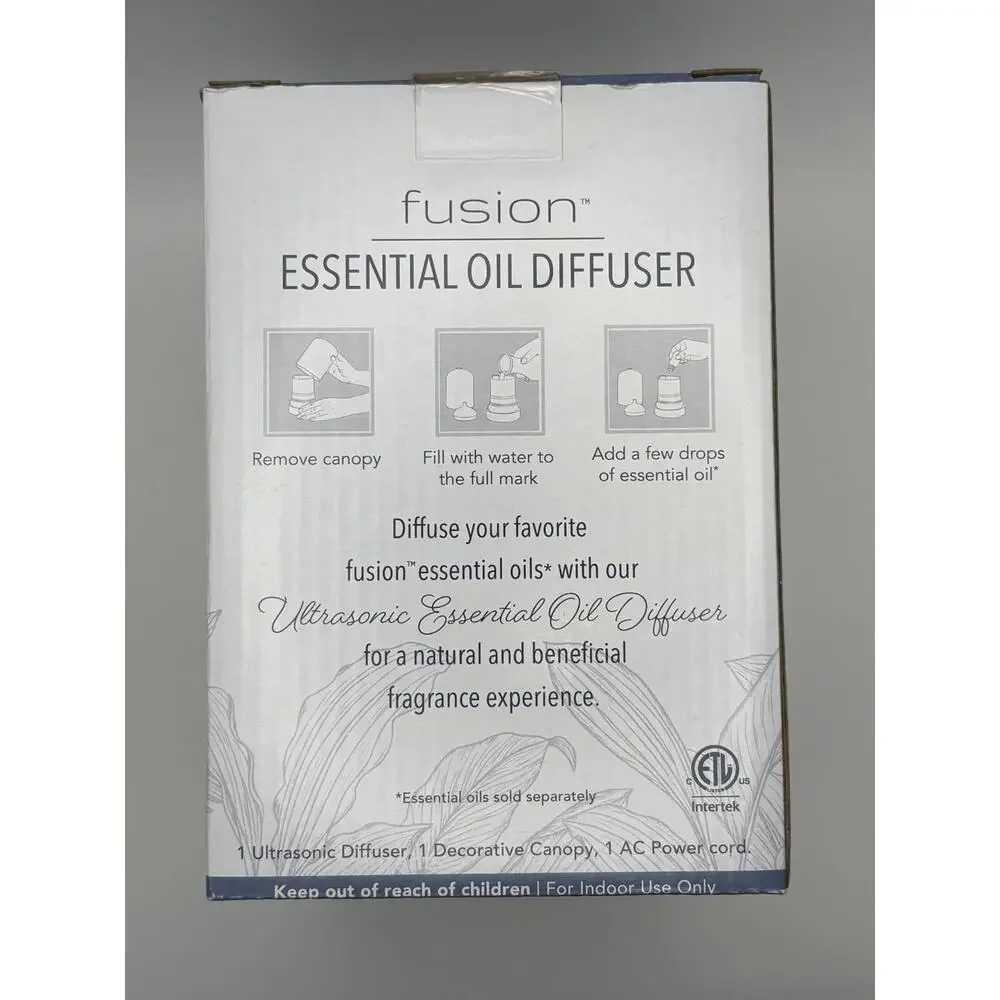 Oil Diffuser Fusion Kara Amber Ultrasonic Essential 100 mL volume New in box